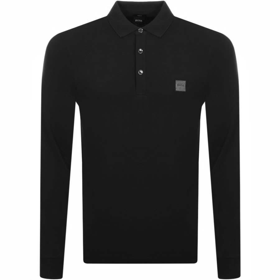 Alternative Image for ProductBOSS Long Sleeved Polo T Shirt Black1